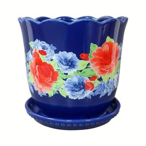 Flower Planter, 6 Inch, Pottery Drain Hole, Drain Hole with Removable Plug