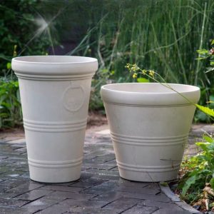 Large Vintage-Inspired Faux Limestone Planter - Uv-Resistant, Indoor/Outdoor Use For Balcony & Garden Decor