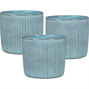 Flower Pot Made of Ceramics, Colour: Lagoon, 5 in Diameter, 4.6 in Hight, 0.3 gl.