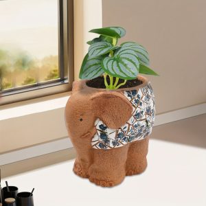 14.57*10.63*12.99In Plant Pots Elephant Shaped Flower Pot Cymbidium Patio Garden Balcony Home Ornaments Floor Large Decorative Flower Pots, Small