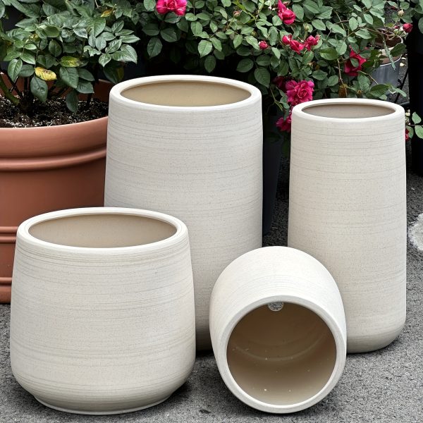 Visible Classic Ceramic Planter With Drainage Hole - Large, Round Indoor/Outdoor Flower Pot For Garden & Lawn Care