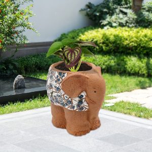 Plant Pots Elephant Shaped Flower Pot Cymbidium Patio Garden Balcony Home Ornaments Floor Large Decorative Flower Pots For Households, Gardens, Courtyards, Schools